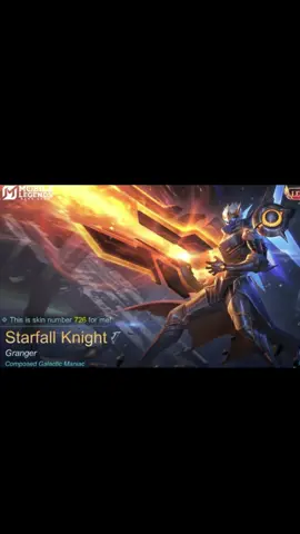 Finally one morr on the collection. #mlbb#mlbbgranger#mlbblegend #live#tt 