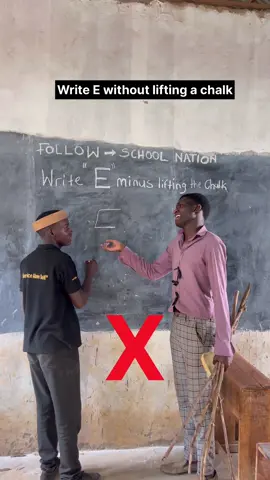 Write E without lifting a chalk #schoollife #logic #schoolnation #fyp #funny #goviral #tik_tok 