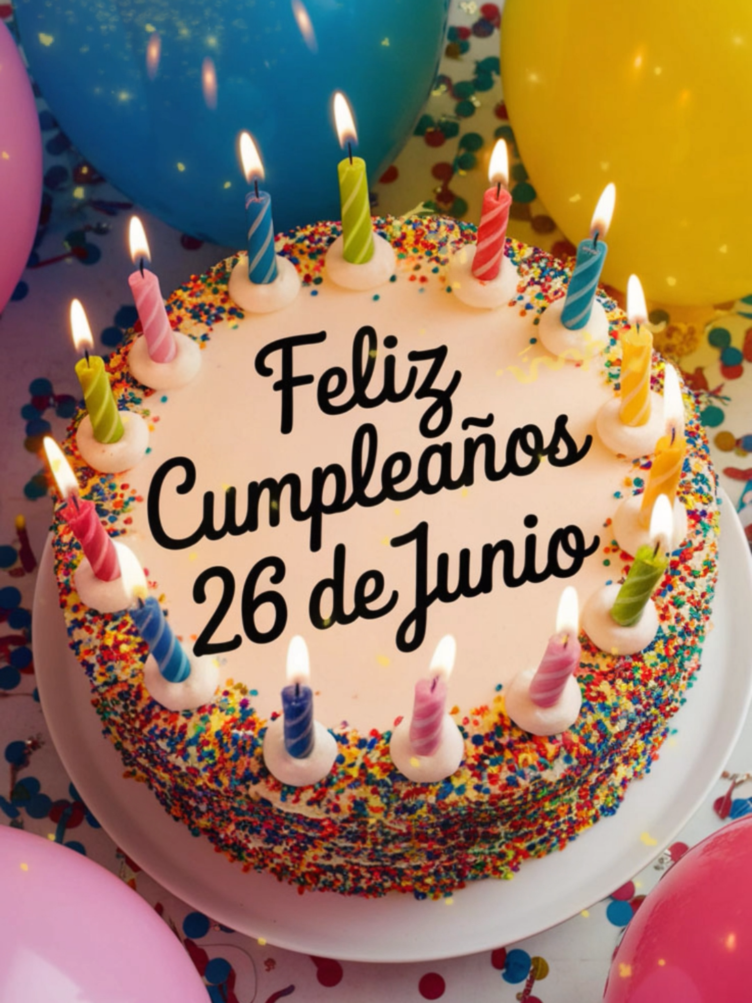 Cumpleaños Feliz 26 de Junio - Saludo de Cumpleaños para el 26 de Junio - ¡Feliz Cumpleaños! ¡Feliz Cumpleaños 26 de Junio! Este es un saludo dedicado para los que cumplen años este 26 de Junio con la Canción Cumpleaños Feliz, Cumpleaños de Amor, Cumpleaños Bendito, ¡Regalo del Señor!. #26dejunio #cumpleaños #junio #cancióndecumpleaños #eshoy #FelizCumpleaños #CumpleañosFeliz #happybirthday #26junio