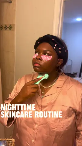 A love a night time skin care routine.  #makeupforblackwomen #darkskinmakeup #blackgirlmakeup #skincareroutine #blackgirlskincare #nighttimeskincare 