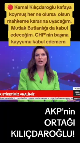 ‼️ AKP’nin ortağı Kılıçdaroğlu’nun karnesi 👇🏽  “Susmakla da kalmıyorsun AKP’yi aklıyorsun.” “Sen nasıl referandumda, kirli referandumu meşru hale getirdiysen,” “İki buçuk milyon mühürsüz oyun kullanılmasına itiraz etmediysen,” “16 Nisan gecesi YSK’nın önünde beni yalnız bırakıp evine gidip yattı uyuduysan..” “Daha önce söylemiştim, tekrar edeceğim; Erdoğan’dan sonra en iyi AKP’li sensin.”