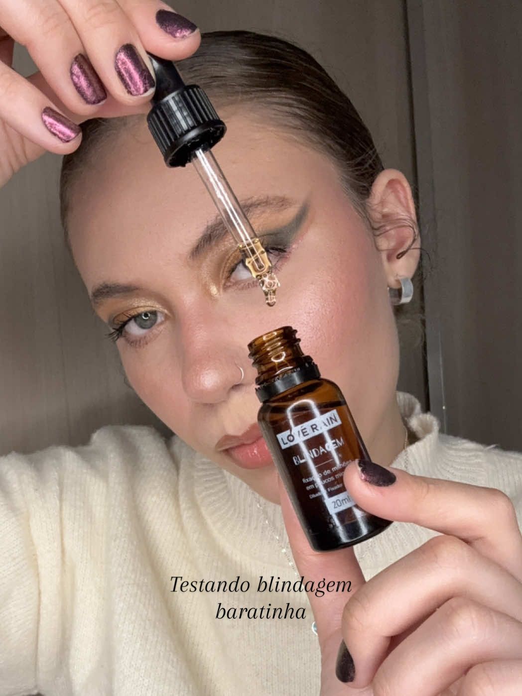 Testando a blindagem de 15 reais da @Love Rain Cosméticos #blindagem #testandoprodutos #creatorsearchinsights 