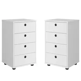 Kit 2 peças Gaveteiro 4 Gavetas Mesa De Cabeceira e Multiuso Classic por R$279,90. #gaveteiro #criadomudo #mesadecabeceira  https://s.shopee.com.br/6AZYBPSsap