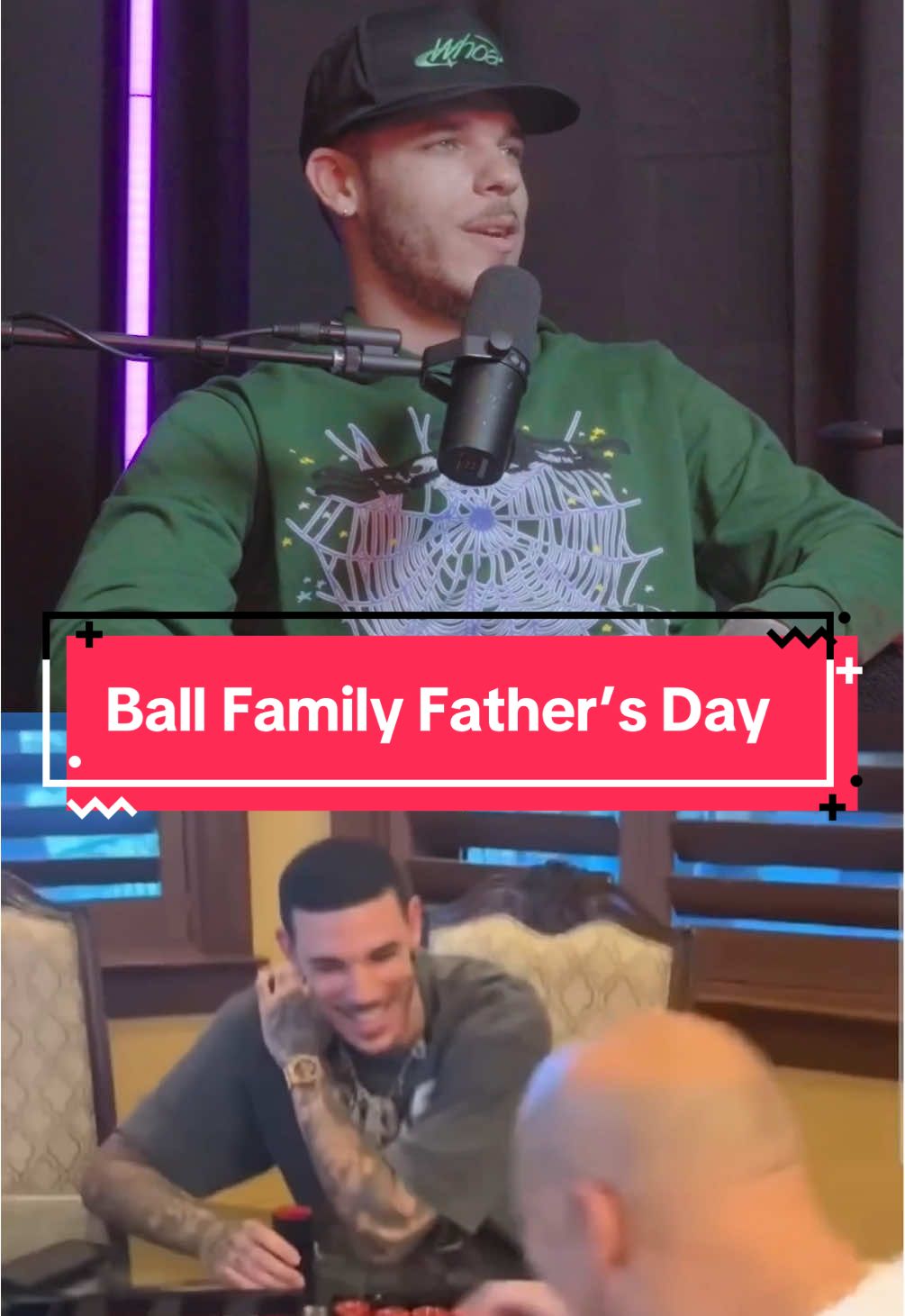 Father’s Day with the Ball family went a little like this… #podcast #lonzoball #ballinthefamily #lavarball #melo #gelo 