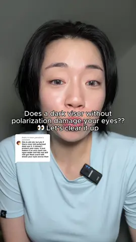 Replying to @rivers_paradise A dark visor without UV protection can actually harm your eyes 😵‍💫 but this one is UPF 50+ : it blocks 99.9% of UV rays, even without polarization. UV protection = ✅ essential Polarization = ✅ nice, but optional #uvprotection #upf50 #visorgirl #tiktokshopfinds #skincaretips #dealsforyoudays #sunprotection #spfcheck #summeressential #uvvisor 