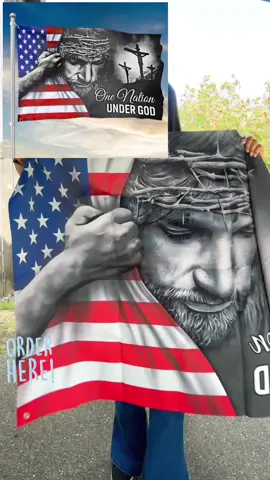 Christian Patriotic American Flag With Jesus And Cross#americanflag #christiantiktok #american #usa🇺🇸 #usa #tiktokmademebuyit #fyp #foryoupage #capcut #CapCut 