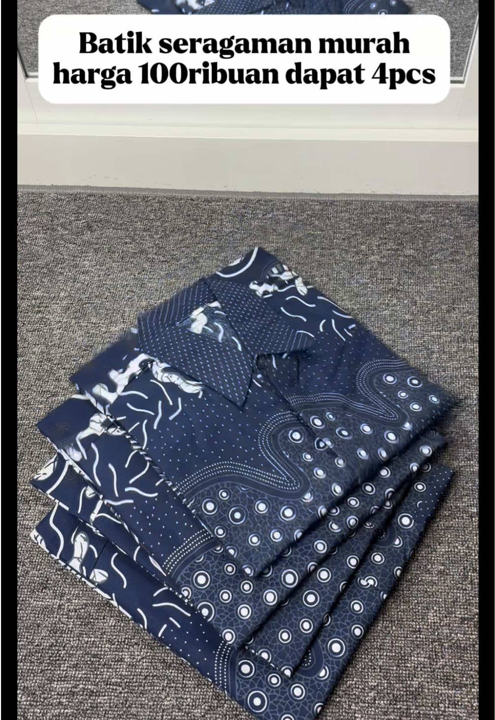 batik seragaman 100ribuan 4pcs #batikseragam #batikmurah #fyp 