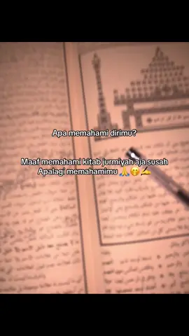 Kalo memahamimu adek gak sanggup 🙏😭 #fyp #jurmiyah #kitab #memahami #4upage #syairarab #quotes #fyppppppppppppp