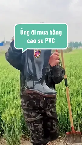 Ủng Đi Mưa Bằng Cao Su PVC Dày Màu Đen ,Chống Trượt #ungdimua #ungdimuacocao #dogiadungtienich #xuhuong 