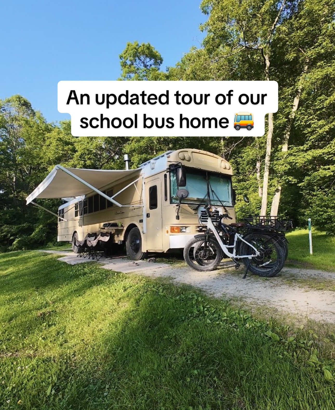 🚌 Here's an updated tour of our school bus home! #lifeontheroad #followyourdreams #travel #Home #tour #skoolieconversion