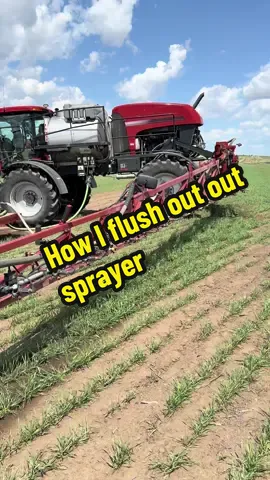 How I flush out our #case #4440 sprayer #farmtok #farmtok #myway 