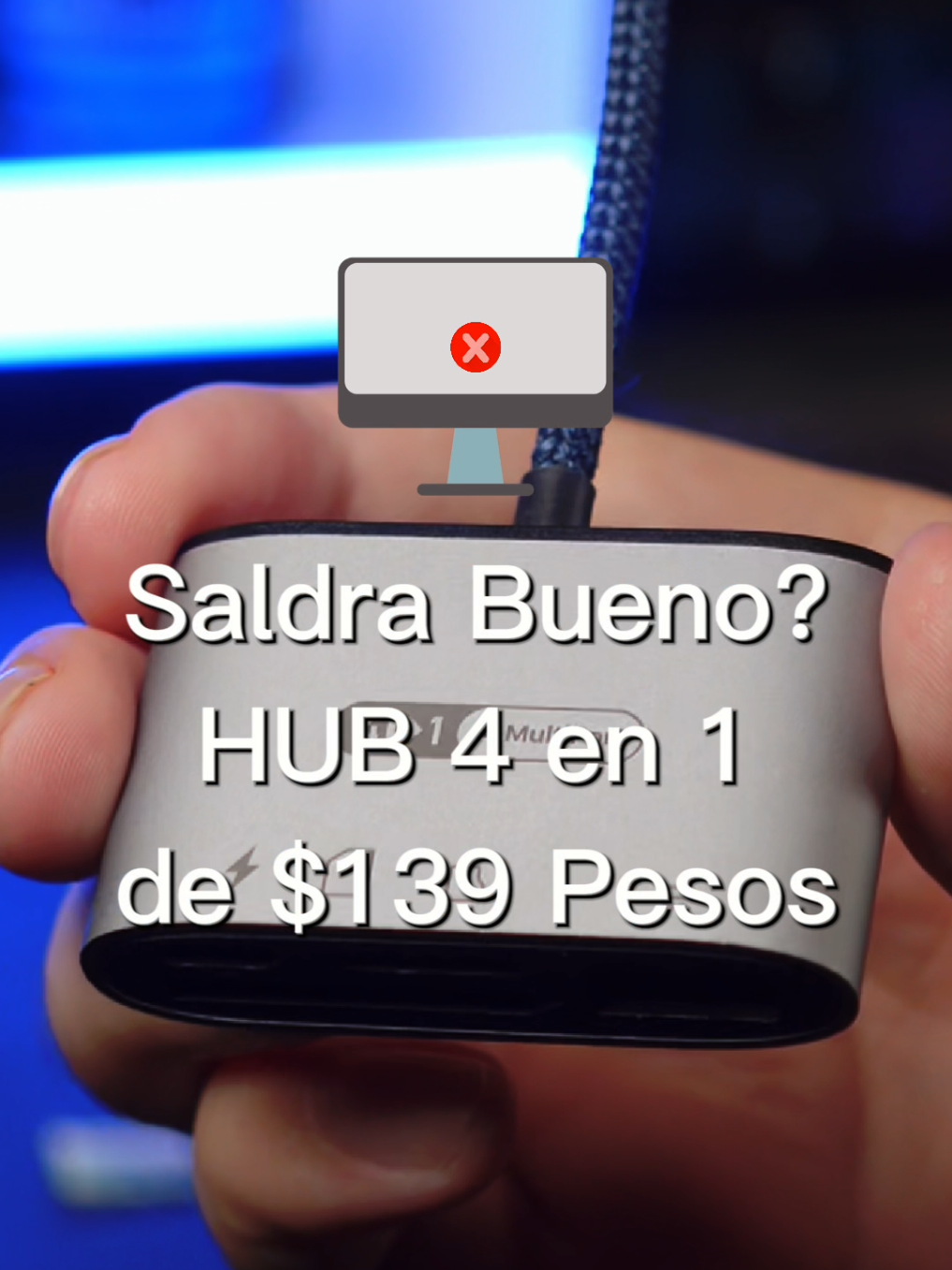 Este Hub 4 en 1 dejo de funcionar en minutos. lo compre por su atractivo precio, pero como siempre lo barato sale caro 😅 #gadgetsfail #honestreview #usbc #tiktokmadmebuyit #failtech 
