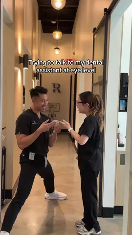 Almost doing the splits 🫠 #dentist #dentalassistant 