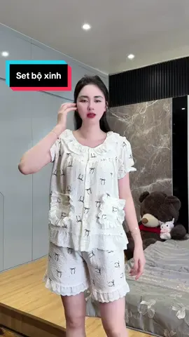 Mùa hè mà mặc set đồ này thì thoải mái dễ chịu nè các chị em xinh #thudongxudaily #review #setdoxinh #setdonu #setbo #xuhuong #fyp 