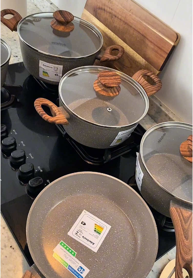 Conjunto de panelas de cerâmica da Mimo Style 🥰 São excelentes! 7 panelas #panelaceramica #panelas #conjuntosepanelas #cozinha #enxoval #casa #decoracao #casamento #foryoupage 