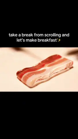 take a mini break 🥓 #takeabreakfromscrolling #fypシ゚viral #breakfast #glassasmr #fypシ #asmr #satisfying #aigenerated 