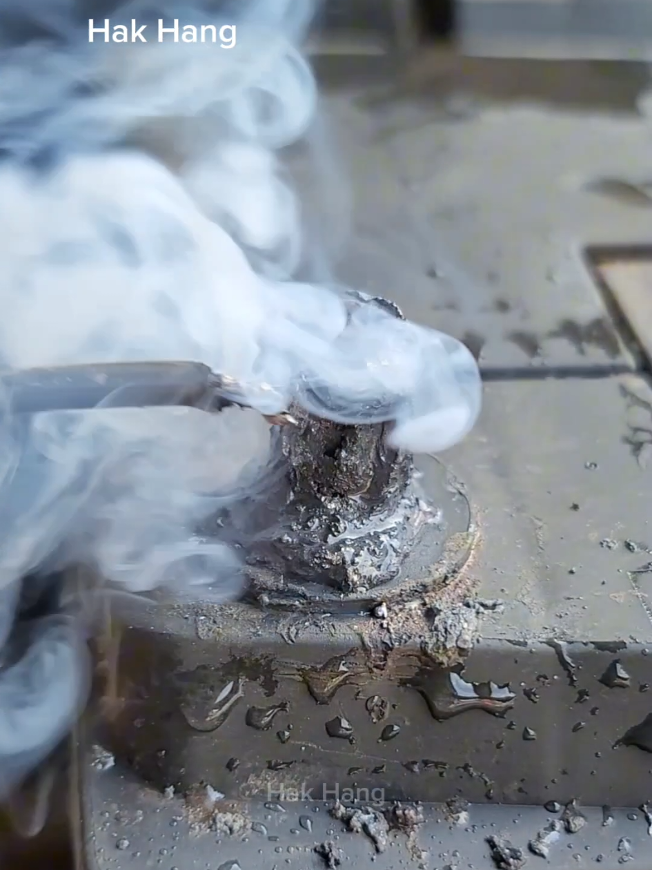 The damaged battery headisrepaired. #Battery #Repair 
