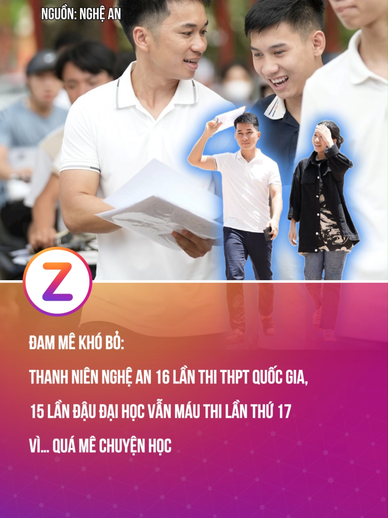 Cứ thi là đậu nhưng thanh niên này vẫn không từ bỏ đam mê học hành vì... quá mê chuyện học #fyp #znews #zvideo #trenđing #tiktoknews #khampha #giaoduc #thithpt