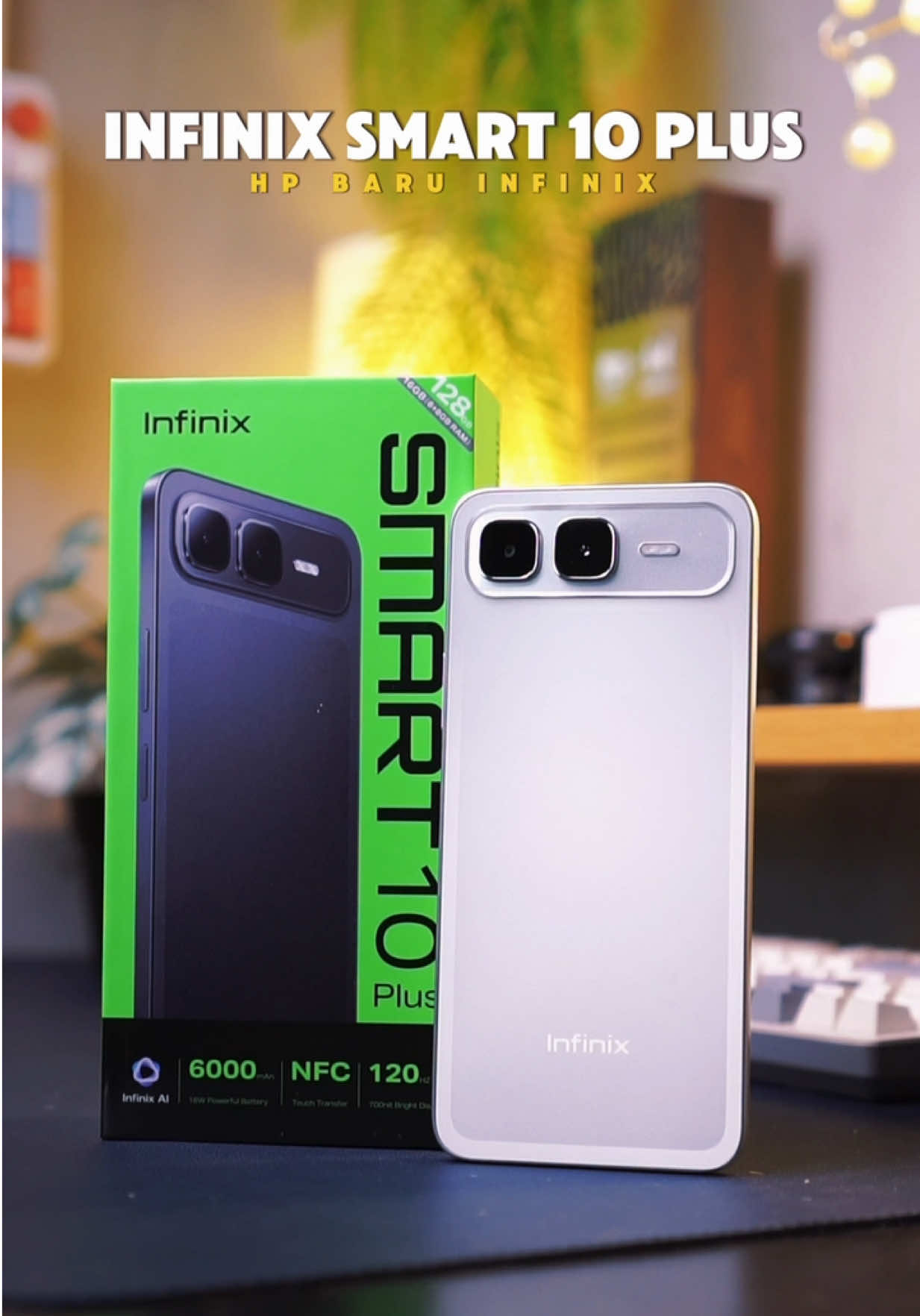 Desainnya Beda Banget! Infinix Smart 10 Plus Hadir dengan Baterai Besar 6000mAh, Desain Kamera Belakang Unik, Support NFC dan Ini Harganya di 1 Jutaan! @Infinix Indonesia #InfinixSmart10Series #InfinixSMART10 #InfinixSmart10Plus #LebihSmoothLebihDurable #PastiDapetLebih #AduViral1M