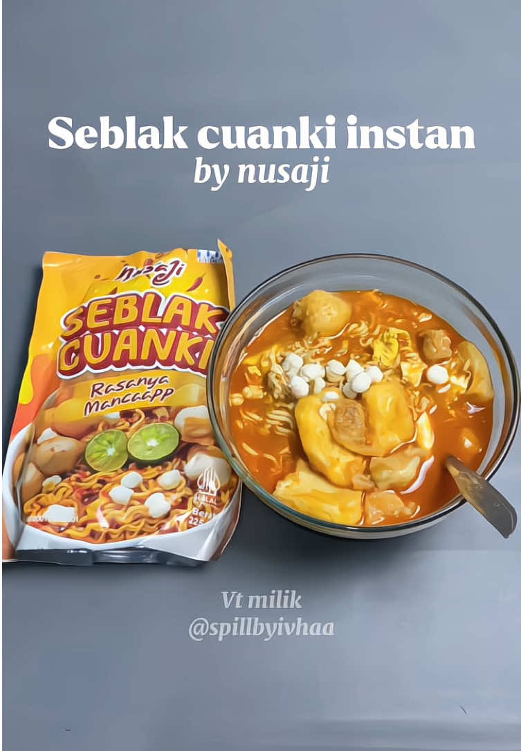 Musim hujan enaknya makan seblak dari @Nusaji, enak buangett😋 #seblak #seblakcuanki #seblaknusaji #food #seblakinstan 