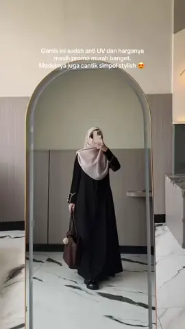 Deena abaya warna hitamnya stok menipis 😩 sudah anti UV harga nyaaaa muraah banget.  #fyp #abayastyle #gamiscantik 