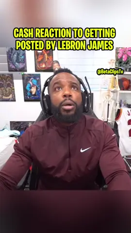 Cash Reaction Getting Posted By LeBron James 🐐 #cash #clip #funny #viral #lebronjames #finals #NBA #okc #fyp #foryou #Summer 