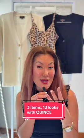 ❓Guess how many looks I can create from 3 fabulous items from QUINCE? 👀Watch till the end!  These terrific three items are *PERFECT* throughout the year. Why? Incredible versatility and layering!  Not familiar with QUINCE? You’re in for a treat! I have long admired them for their: - fabulous full range of styles - amazing quality - incredible prices 💰New customers get 10% off your purchase with my code: INFG-25JUDYSTERNSTYLE10 Quality and amazing styling you can see and feel, with prices that you can afford.  👉🏼Let me tell you why I personally picked these items: 1. Washable silk dress. It’s beautiful. It drapes so nicely, feels great, has adjustable straps, comes in so many colors, and yes it’s washable!!! Which means it’s perfect to take with you on trips. This chameleon of a dress is so easy to change up how you wear it.  2. Mongolian cashmere cardigan. It feels incredibly soft. Cashmere is a favorite of mine because of the lightness combined with the warmth. This oversized beautifully knit cardi will be your favorite. 3. Mongolian cashmere vest. I love the versatility of vests! Not only can you layer under them, but you can layer over them.  🛍️visit www.quince.com to shop!  These items were gifted but all opinions are my own. If I won’t wear it, I won’t create with it. - Judy #QuincePartner @onequince #ad