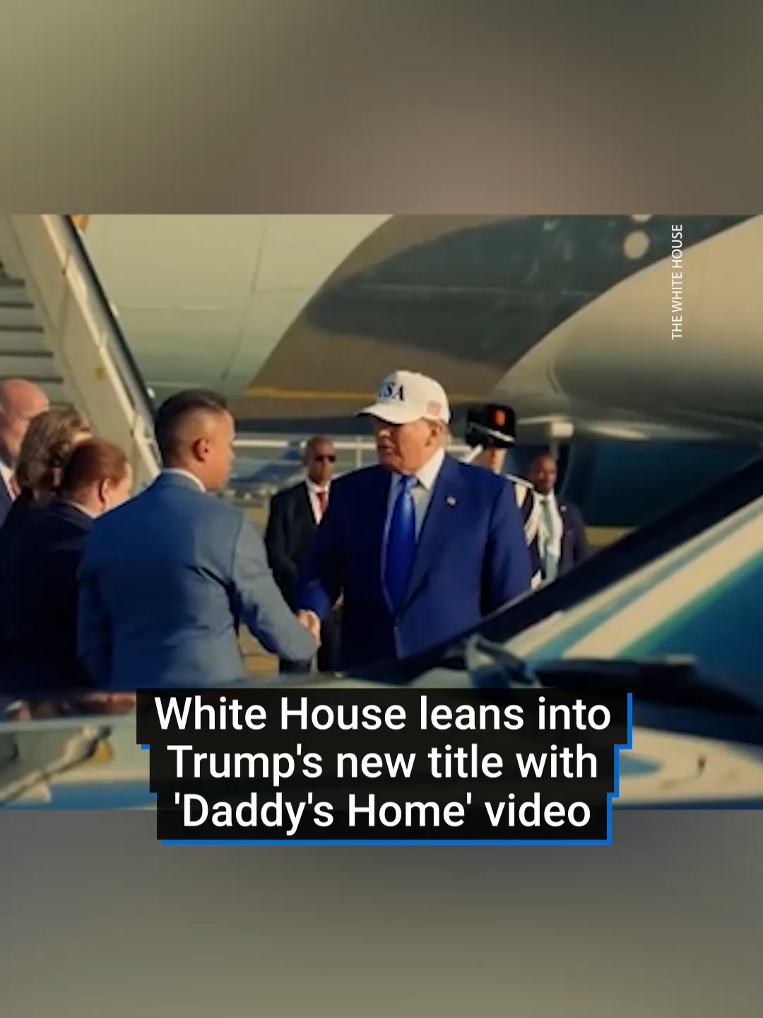 The White House has released a video of Donald Trump with the title 'Daddy's Home'. The nickname comes after Nato’s secretary general Mark Rutte has hailed Donald Trump as ‘Daddy’ for dropping the F-bomb live on TV over alleged ceasefire violations in Israel’s war with Iran. Former Dutch PM Mark Rutte praised the US president, saying: ‘Sometimes daddy has to use strong words.’ #donaldtrump #daddy #worldnews #usnews