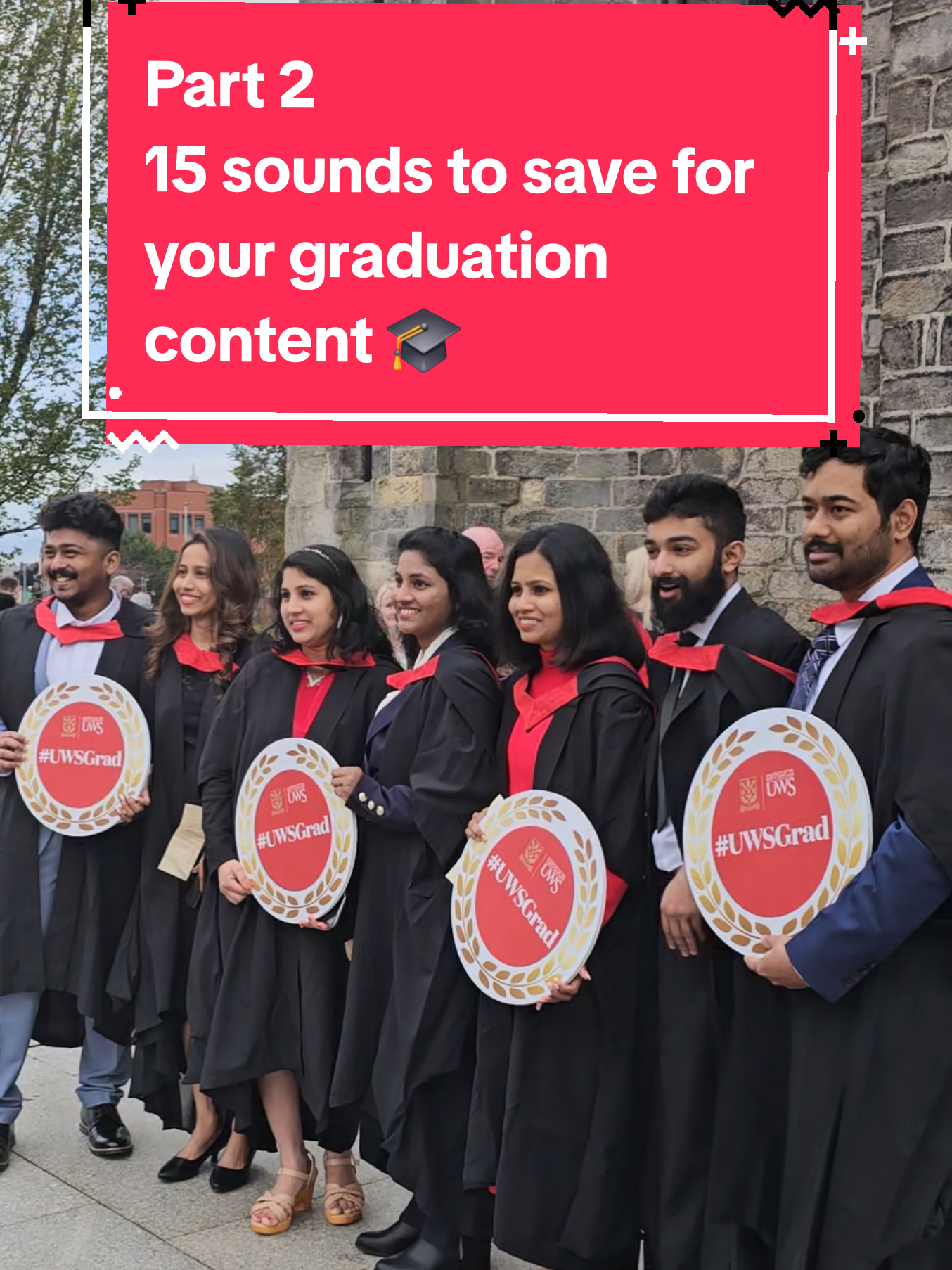 Part 2: 15 sounds to save for  your graduation content 🎓#UWSGrad #GradTok #Graduation #ClassOf2025 #Graduation2025 