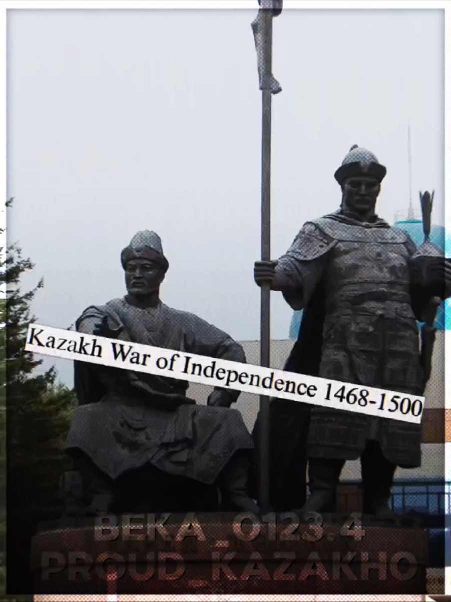 !NO HATE!ALL FAKE!ONLY PEACE!DON'T HATE! The Kazakh War of Independence (1468–1500) was a conflict fought in Central Asia between the Kazakh Khanate and the Uzbek Khanate, which attempted to maintain its control over most of modern-day Kazakhstan, which at the time was under Uzbek rule. The war started after Abu'l-Khayr, Khan of the Uzbek Khanate, attacked Zhetysu in 1468 which was controlled by a small band of rebel Kazakhs who had split from the original Uzbek Khanate. Abu’l Khayr did so in an attempt to prevent the growing Kazakh influence among the steppe. However, he died unknowingly, making it easier for the Kazakhs to expand their influence. After Abu'l-Khayr Khan's death, the Uzbeks continued to be ruled by the Shaybanids who fought against the Kazakhs in the cities that were on the Syr Darya until both sides agreed to peace in 1500 with the Kazakh Khanate gaining its sovereignty from the Uzbek control. At the end of the war, the Uzbek Khanate transferred most of Kazakhstan to the Kazakh Khanate. #edit#nationalistedit #nationalism#uzbekistan#kazakhstan #kazakhkhanate #uzbekkhanate #kazakhstanedit #kazakhnationalistedit #fyp #viral #tiktok 