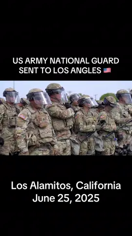 US Army National Guard being sent to Los Angles to protect Federal personnel and property - Joint Forces Training Base - Los Alamitos, California - June 25, 2025 #usa #california #army #military#losangeles 