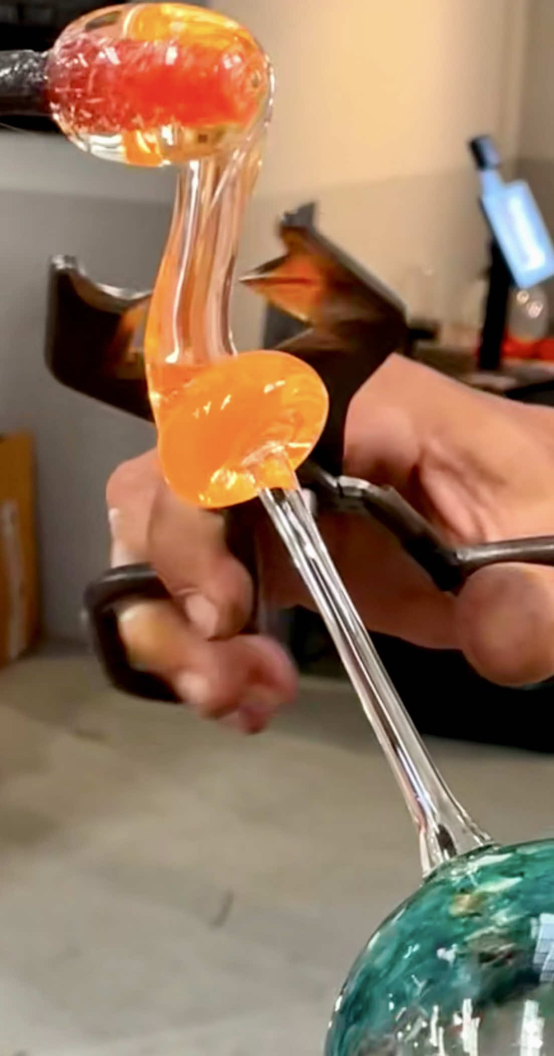 It starts with a glowing blob of molten glass. Then, patiently (and quickly!), hands take over. Using cherry wood tools and years of practice, our maestro moves fast to shape the bowl, stem, and foot before the thin glass cools too much and cracks. There’s no stopping once they start—timing is everything. 🔥🍷 What you see here takes 50 seconds. What it took to learn… decades. Stick around to the end to see the finished wine glass, ready for your next toast. 💫 Drop a 🍷 if you’d love to sip from something handmade in Murano! #wavemuranoglass #murano #handblownglass #glassart #veniceart #craftsmanship #hotshoplife #glasslove #madeinitaly #behindthescenes #slowmade #glassblowing #muranomagic #venetianstyle #handmadeglass