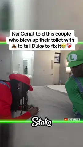 Kai Cenat told this couple who blew up their toilet with 💩 to tell Duke to fix it😭❤️‍🩹 #Ishowspeed #speed #kai #kaicenat #speedandkai #kaiandspeed #kaixspeed #mario #supermario #supermariobros #mariobros #nintendo #fyp #viral #gaming #games ishowspeed and kai cenat playing super mario bros 