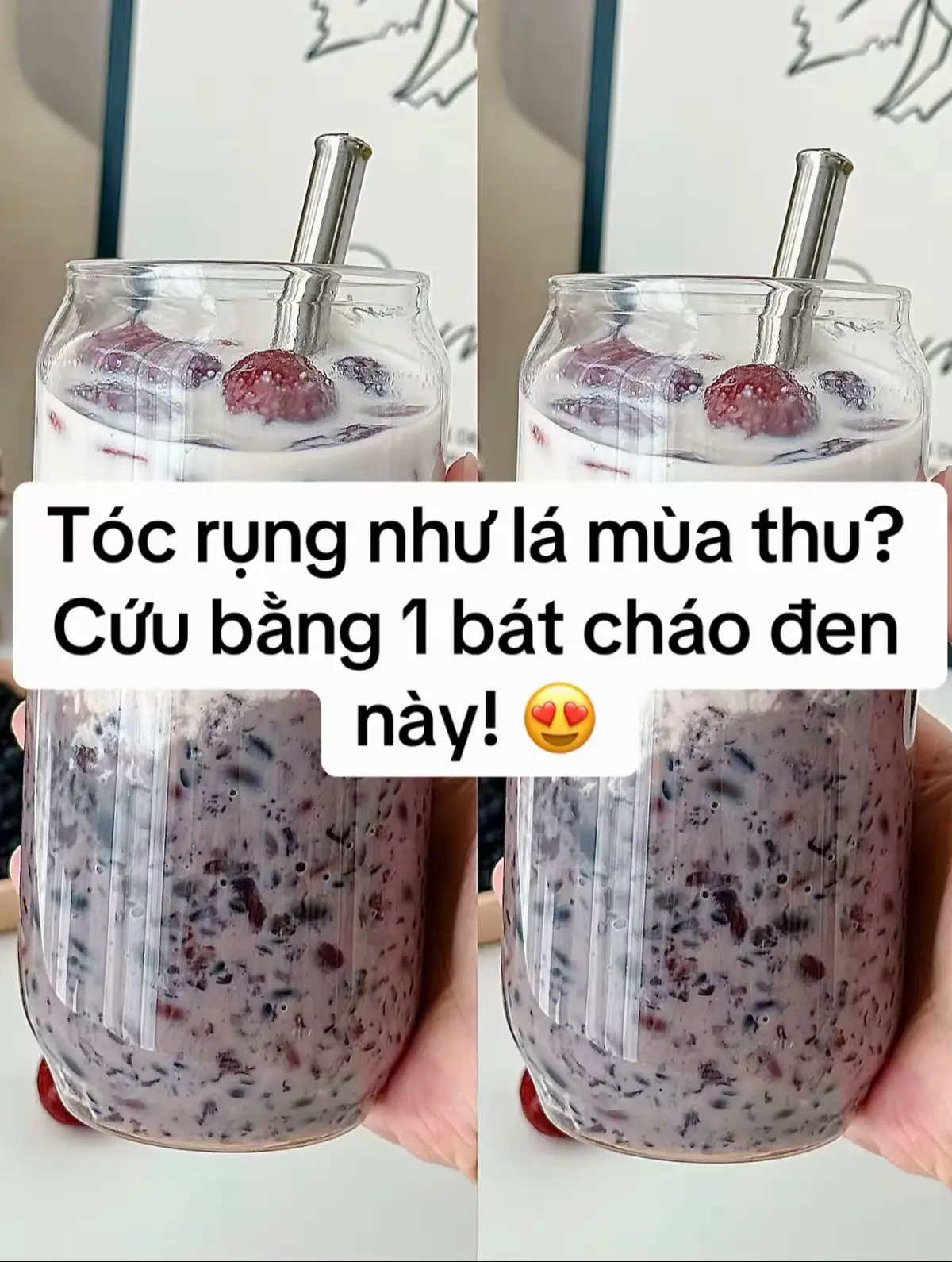 Chân thành khuyên các bạn nữ hay thức khuya nên uống món này nhiều vào nha! ❤️ Ngày nào cũng thức khuya làm việc, cày phim... da mặt vàng vọt, xỉn màu 🥲 tóc thì rụng đầy nhà, ngủ cũng không ngon 😭 🏥 Cô mình dặn, vào mùa đông nhất định phải uống món này thường xuyên – Cháo tam hắc ngũ cốc! Toàn là ngũ cốc màu đen – ai biết rồi thì biết, cực tốt cho tóc luôn đó nha! 🖤 Tớ thường nấu xong cho thêm sữa tươi vào, uống như trà sữa luôn 🍶 Dẻo dẻo ngậy ngậy như đang uống trà sữa gạo nếp than – ngon cực kỳ! 👩🏻‍🦲 Bé nào hay rụng tóc, da xấu, thiếu ngủ thì nhất định nên thử nha! 📝 Nguyên liệu: Gạo đen, đậu đen, mè đen, đậu đỏ, gạo nếp, táo đỏ, kỷ tử, sữa tươi ✅ Cách làm: Tất cả nguyên liệu cho vào nồi nấu với nước khoảng 1 tiếng, sau đó đổ thêm sữa tươi vào khuấy đều là dùng được! #DưỡngSinhLànhMạnh #ThứcKhuyaPhảiUống #CháoTamHắc #ĐẹpDaĐẹpTóc #BíQuyếtLàmĐẹpTừBênTrong #ĐồUốngTốtChoSứcKhỏe #TràSữaHealthy #ReviewGócBếp #ĂnSạchUốngLành #SángĂnGì