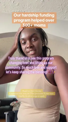 Good morning ladies. Our hardship funding program is still going. The link is in my bio dm if you have any questions 