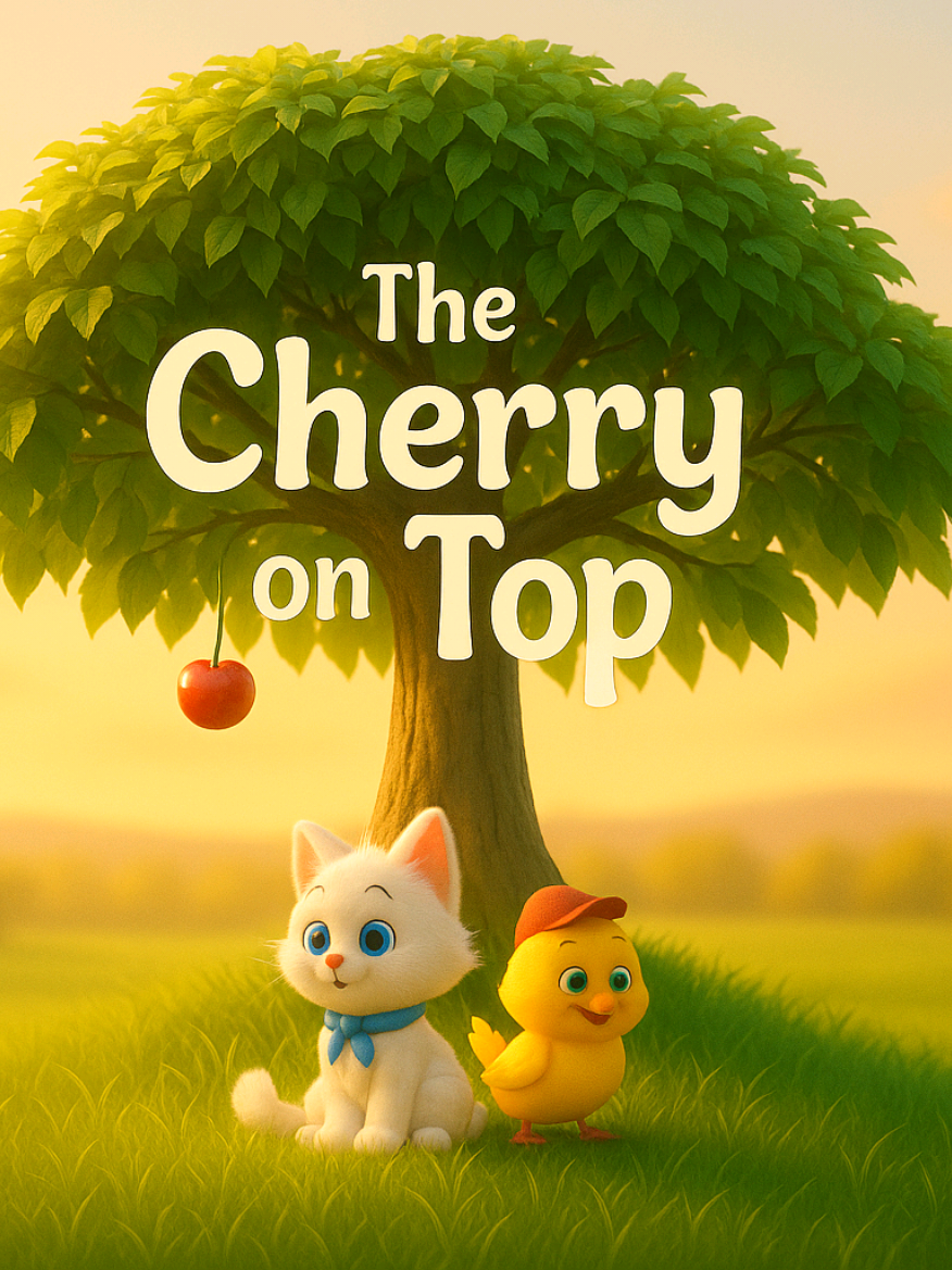 The Cherry on Top. it's a moral story. you can learn English through it.  #cherryontop #cutecat #cuteduck #tiktokstories #storytime #storyoftheday #moralstory #englishstories #kidstiktok #storiesforkids #dailylifewithbaby #ai #kidsoftiktok 