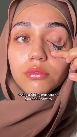 It literally comes off with water!! #tubingmascara @Makeup Revolution tubing mascara 