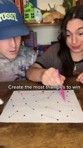 She thinks she’s way better at this 😅😅 #GameNight #penandpaper #craft #challenge #couple 