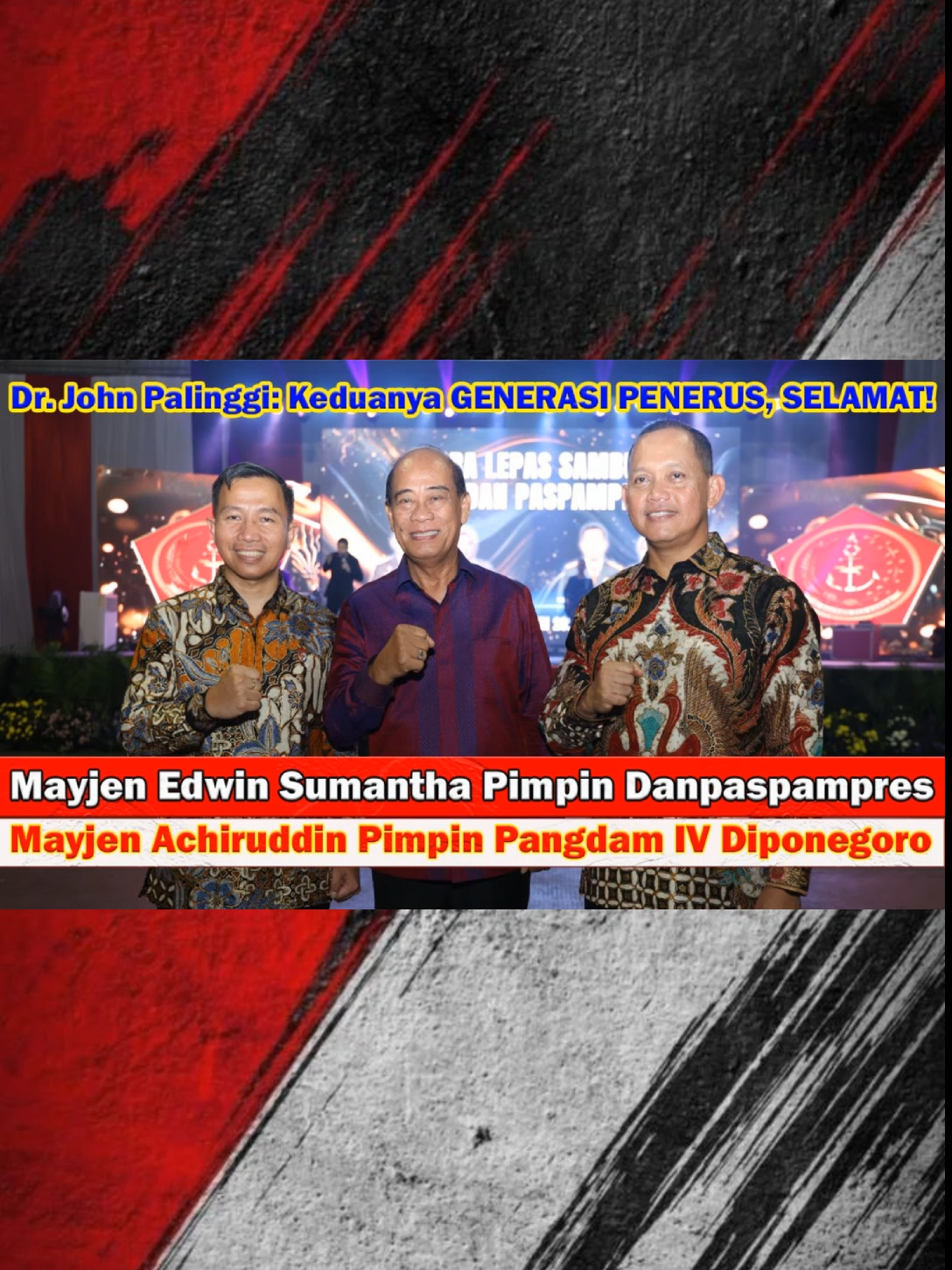 Mayjen TNI Edwin Adrian Sumantha Pimpin Danpaspamres, Mayjen TNI Achiruddin Pimpin Pangdam IV Diponegoro, Dr John Palinggi: Keduanya GENERASI PENERUS, Selamat Bertugas!   Sertijab Komandan Paspampres (Danpaspampres) telah dilaksanakan, dan kini Mayjen TNI Edwin Adrian Sumantha resmi menjabat. Apa sebenarnya arti dan urgensi dari penunjukan ini bagi keamanan dan martabat negara?   Dalam video ini, kita akan mendengarkan pandangan mendalam dari pengamat militer terkemuka, Dr. John Palinggi, yang mengungkapkan bahwa Komandan Paspampres bukanlah 