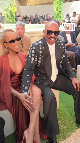 #steveharvey #marjorieharvey #couple #fashionweek #pfw #onregardequoi #amiri