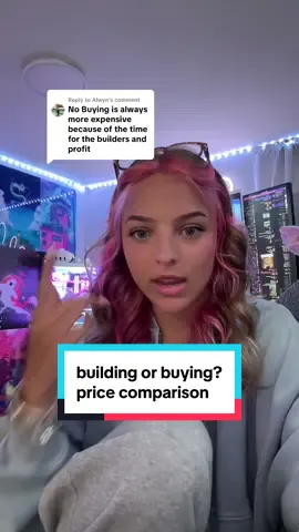 Replying to @Alwyn is building or buying cheaper ? #lindseyszn #techgirlie #techbaddie #pcbuild #tech #techtok #techtips #skytech #prebuiltpc #custombuild #pcpartpicker #skytechgaming 