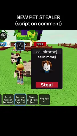NEW PET STEALER SCRIPT ON GROW A GARDEN ( SCRIPT ON COMMENT BELOW) #CapCut #growagarden #growagarden🥒🌶🍅 #fyp #fypシ #script #delta #roblox #robloxfyp #raccoon #dragonfly 