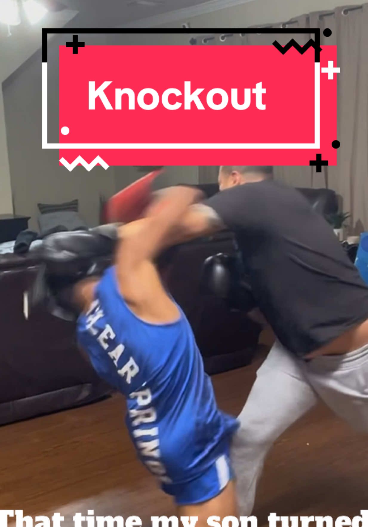 I bet my son won’t be trying to block me again anytime soon 😂😂😂 #oldmanstrength #ko #heavyhands #youngbuck #gonelearntoday #viral 