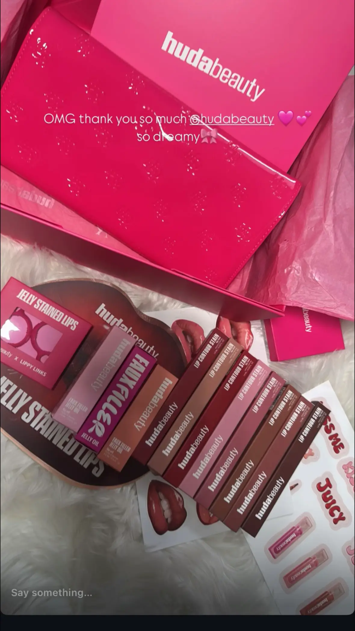 So grateful 🥰  . . #prhaul #hudabeauty #lancome #pixibeauty #garniercanada #canadian #fyp #torontoblogger @Huda Beauty @Lancôme @Pixi Beauty @Garnier Canada 