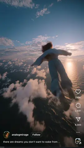 Dream just like this… Flying around 💭 #Dream #Fly #Dreaming #Flying #Sky #Ocean #Vibes 