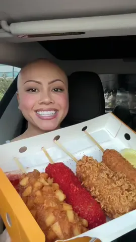 eating Korean corndogs in the car 😍 i haven’t had these in forever!! 10/10 @Fruit Riot #fruitriotpartner