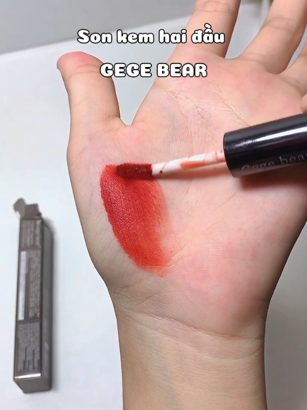 Son kem 2 đầu zá hạt dẻ #sonkem #sonhaidau #sonkemhaidau #sonkemgegebear #gegebear #sonmoi #sonmoixinh #xh 