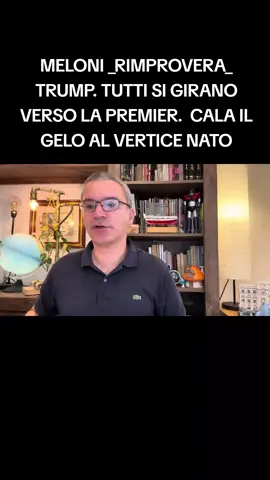 MELONI _RIMPROVERA_ TRUMP. TUTTI SI GIRANO VERSO LA PREMIER.  CALA IL GELO AL VERTICE NATO#politica #italia #notiziedelgiorno #gossip #politicaltiktok #notizia #notizie #news #videoviral 