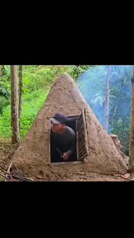 How I Built a Survival Shelter Tower in 7 Days#camping #survival #usa #shelter #uk #underground 