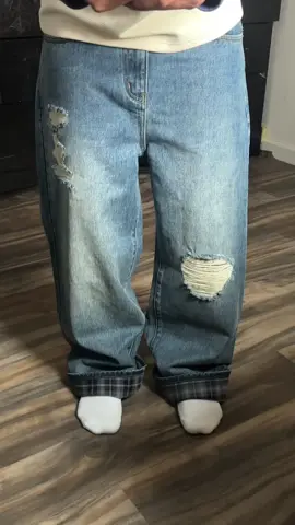 On body look at the “Rag” denim and waffle knit I’m dropping soon. There are still changes to be made :) #clothingbrand #fashiontok #streetwear #archivefashion #fyp 